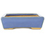 Rectangular blue bonsai pot by Hattori - 155 x 115 x 35 mm
