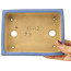 Rectangular blue bonsai pot by Hattori - 155 x 115 x 35 mm