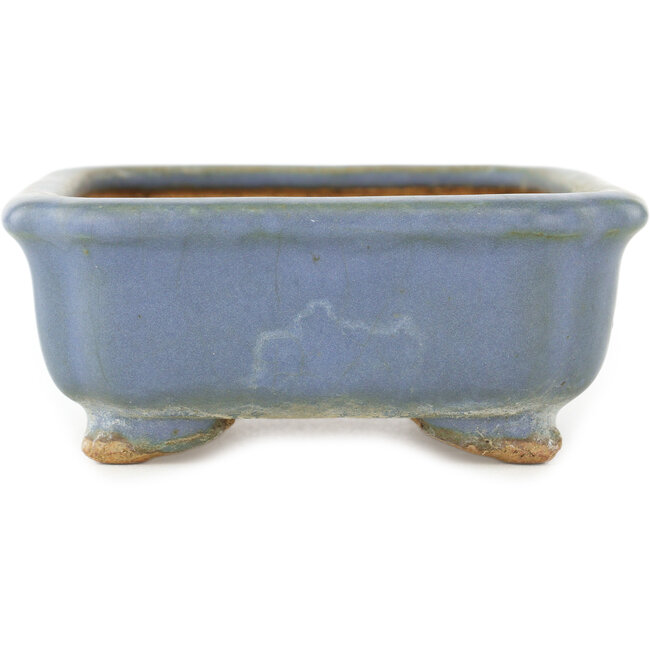 Vaso bonsai rettangolare blu di Hattori - 147 x 113 x 47 mm