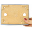 Maceta rectangular azul para bonsái de Hattori - 155 x 115 x 35 mm