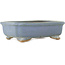 Rectangular blue bonsai pot by Hattori - 147 x 113 x 47 mm