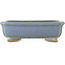 Rectangular blue bonsai pot by Hattori - 147 x 113 x 47 mm