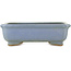 Rectangular blue bonsai pot by Hattori - 147 x 113 x 47 mm