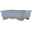 Rectangular blue bonsai pot by Hattori - 147 x 113 x 47 mm