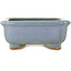 Rectangular blue bonsai pot by Hattori - 147 x 113 x 47 mm