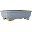 Rectangular blue bonsai pot by Hattori - 147 x 113 x 47 mm