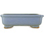 Rectangular blue bonsai pot by Hattori - 147 x 113 x 47 mm
