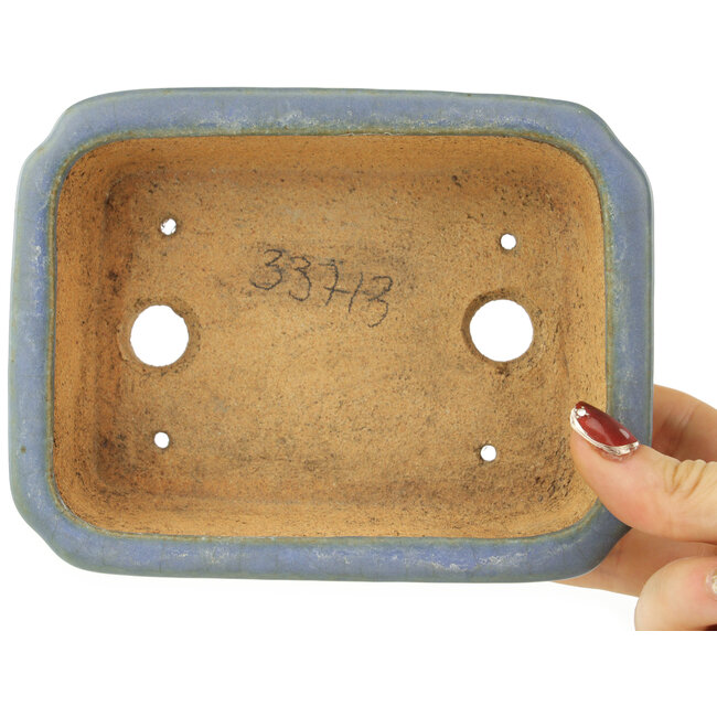 Vaso bonsai rettangolare blu di Hattori - 147 x 113 x 47 mm