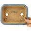 Rectangular blue bonsai pot by Hattori - 147 x 113 x 47 mm