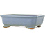 Rectangular blue bonsai pot by Hattori - 147 x 113 x 47 mm