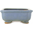 Rectangular blue bonsai pot by Hattori - 147 x 113 x 47 mm