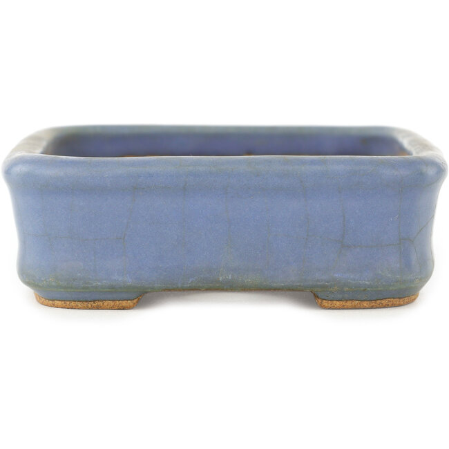 Vaso bonsai rettangolare blu di Hattori - 135 x 102 x 33 mm