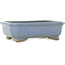 Rectangular blue bonsai pot by Hattori - 147 x 113 x 47 mm
