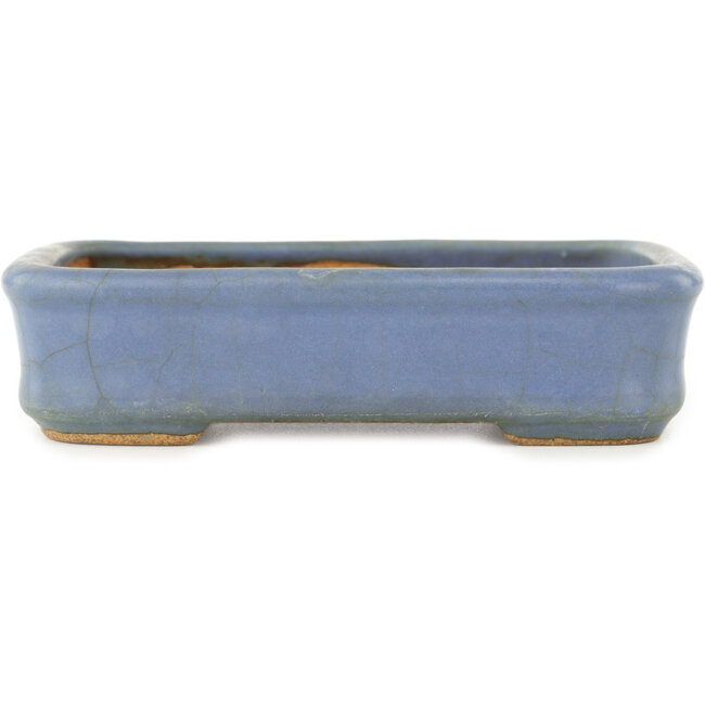 Vaso bonsai rettangolare blu di Hattori - 135 x 102 x 33 mm