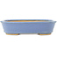 Ovale blauwe bonsai pot van Hattori - 157 x 115 x 37 mm