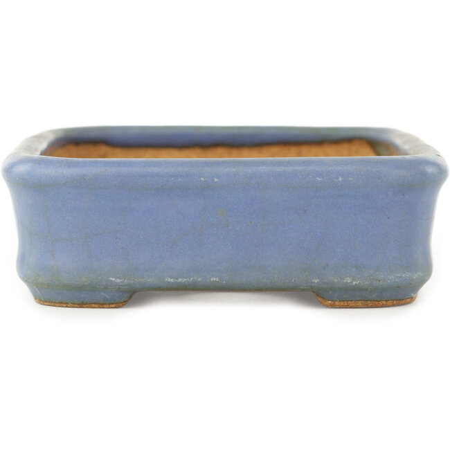 Vaso bonsai rettangolare blu di Hattori - 135 x 102 x 33 mm