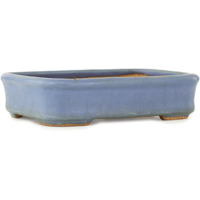 Vaso bonsai rettangolare blu di Hattori - 135 x 102 x 33 mm