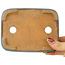 Maceta rectangular azul para bonsái de Hattori - 135 x 102 x 33 mm