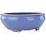 Ovaler blauer Bonsai-Topf von Hattori - 160 x 140 x 57 mm