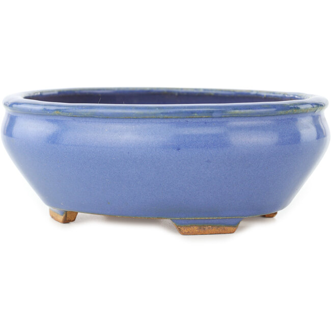 Vaso bonsai ovale blu di Hattori - 160 x 140 x 57 mm