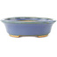 Ovale blauwe bonsai pot van Hattori - 165 x 132 x 38 mm