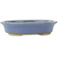 Ovale blauwe bonsai pot van Hattori - 165 x 132 x 38 mm