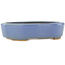 Ovale blauwe bonsai pot van Hattori - 142 x 110 x 35 mm