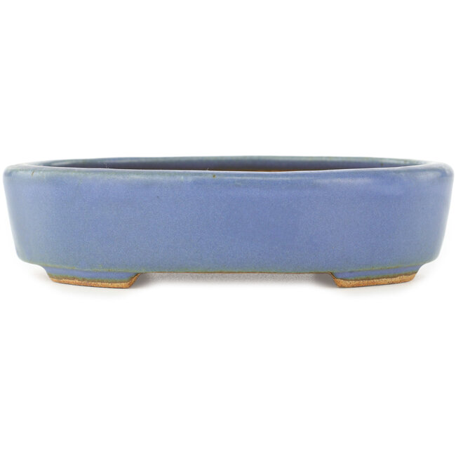 Vaso bonsai ovale blu di Hattori - 142 x 110 x 35 mm