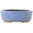 Ovale blauwe bonsai pot van Hattori - 142 x 110 x 35 mm