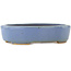 Pot à bonsaï ovale bleu par Hattori - 142 x 110 x 35 mm