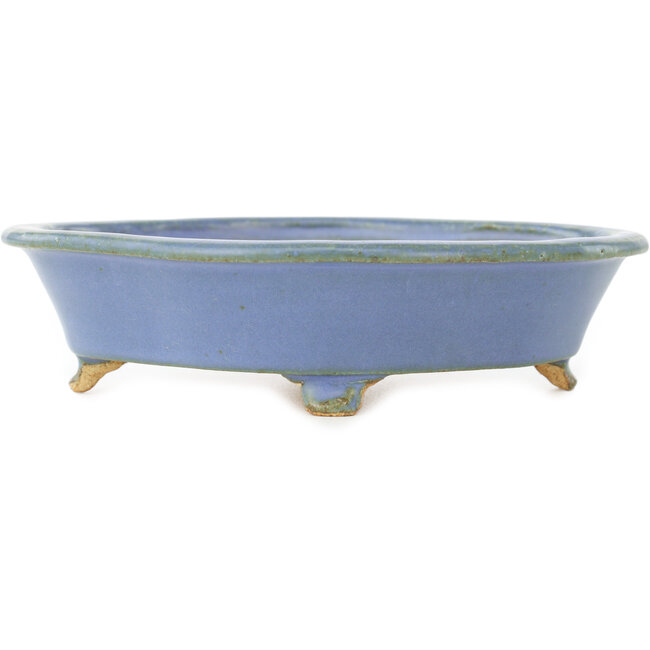 Mokko blauwe bonsai pot van Hattori - 163 x 140 x 40 mm