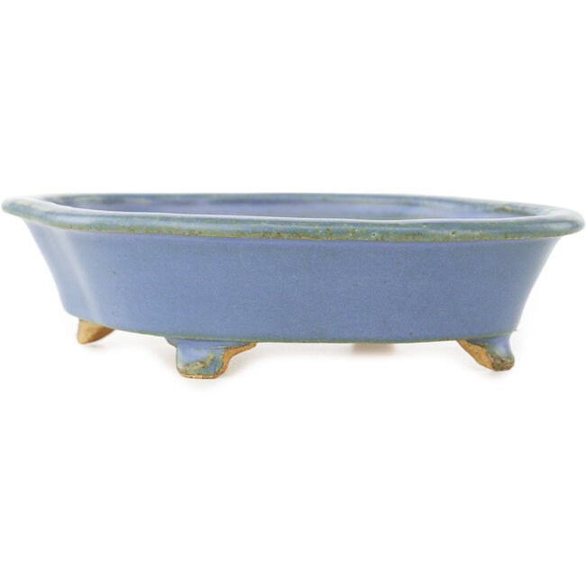 Mokko blauwe bonsai pot van Hattori - 163 x 140 x 40 mm