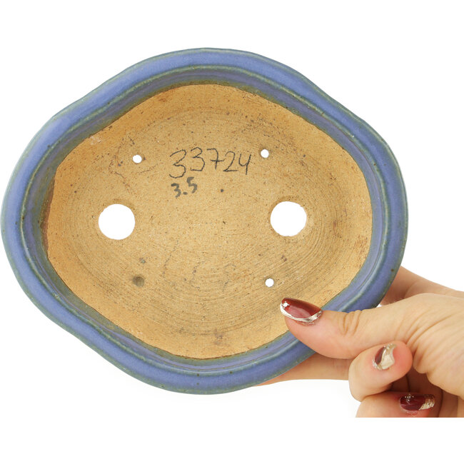 Maceta para bonsái azul Mokko de Hattori - 163 x 140 x 40 mm