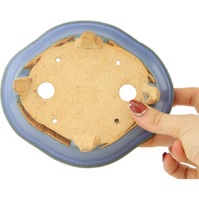 Maceta para bonsái azul Mokko de Hattori - 163 x 140 x 40 mm