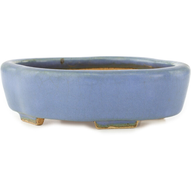 Mokko blauwe bonsai pot van Hattori - 142 x 118 x 43 mm