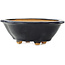 Pot à bonsaï Mokko bleu foncé par Hattori - 135 x 115 x 47 mm