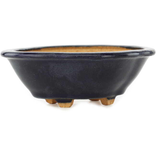 Vaso bonsai Mokko blu scuro di Hattori - 135 x 115 x 47 mm