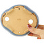 Pot à bonsaï bleu Mokko par Hattori - 142 x 118 x 43 mm