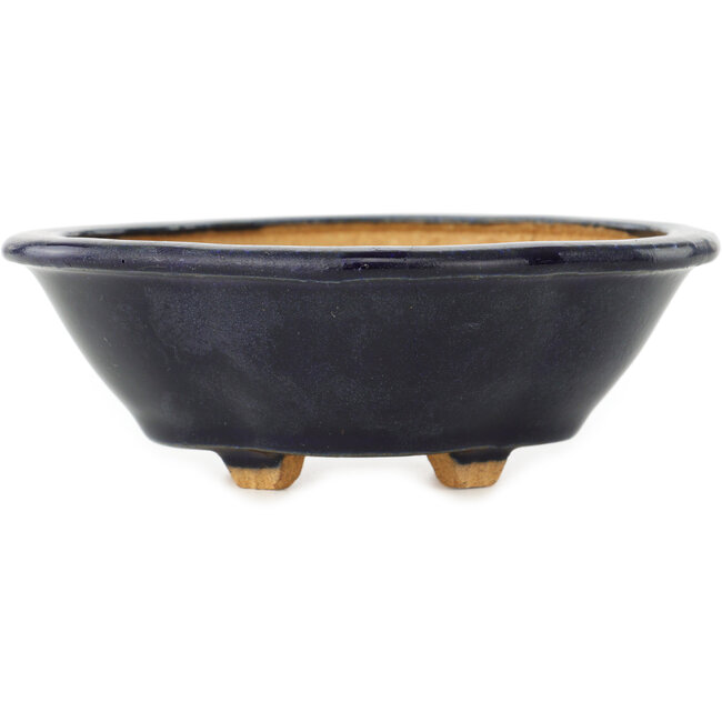 Maceta para bonsái azul oscuro Mokko de Hattori - 135 x 115 x 47 mm