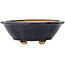 Pot à bonsaï Mokko bleu foncé par Hattori - 135 x 115 x 47 mm