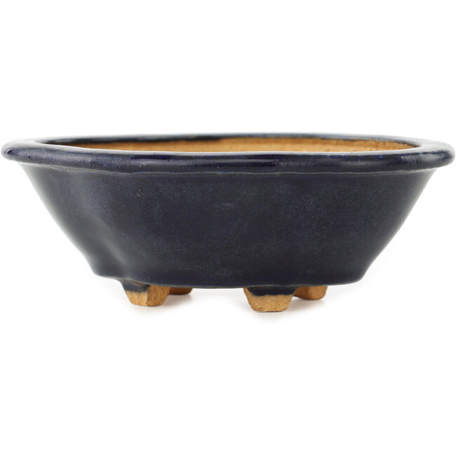 Vaso bonsai Mokko blu scuro di Hattori - 135 x 115 x 47 mm