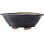 Pot à bonsaï Mokko bleu foncé par Hattori - 135 x 115 x 47 mm