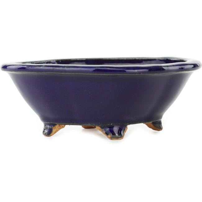 Vaso bonsai Mokko blu scuro di Hattori - 135 x 115 x 47 mm