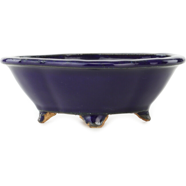 Vaso bonsai Mokko blu scuro di Hattori - 135 x 115 x 47 mm