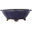 Pot à bonsaï Mokko bleu foncé par Hattori - 135 x 115 x 47 mm