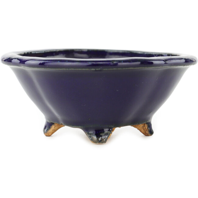 Maceta para bonsái azul oscuro Mokko de Hattori - 135 x 115 x 47 mm