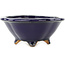 Pot à bonsaï Mokko bleu foncé par Hattori - 135 x 115 x 47 mm