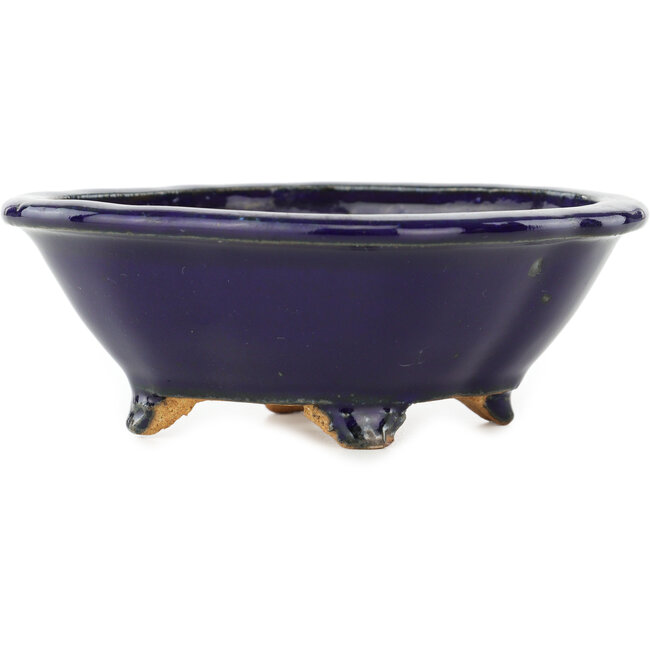 Vaso bonsai Mokko blu scuro di Hattori - 135 x 115 x 47 mm