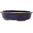 Pot à bonsaï ovale bleu foncé de Hattori - 142 x 110 x 35 mm