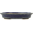 Ovale donkerblauwe bonsaipot van Hattori - 160 x 125 x 30 mm